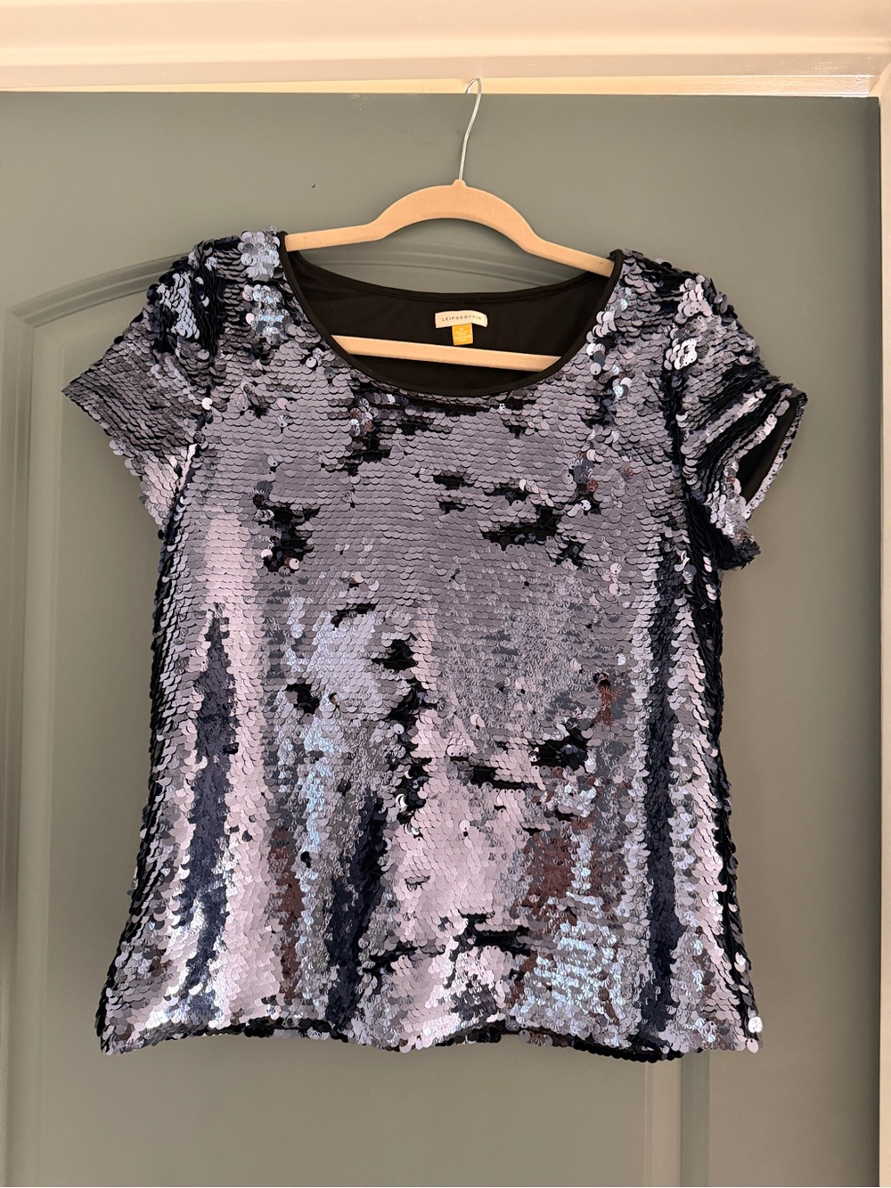 Anthropologie Leifsdottir sequin top EUC Sz M